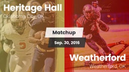 Matchup: Heritage Hall High vs. Weatherford  2016