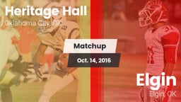 Matchup: Heritage Hall High vs. Elgin  2016