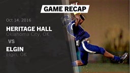 Recap: Heritage Hall  vs. Elgin  2016