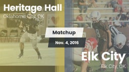Matchup: Heritage Hall High vs. Elk City  2016