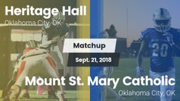 Matchup: Heritage Hall High vs. Mount St. Mary Catholic  2018