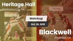 Matchup: Heritage Hall High vs. Blackwell  2018