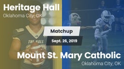 Matchup: Heritage Hall High vs. Mount St. Mary Catholic  2019
