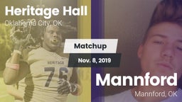 Matchup: Heritage Hall High vs. Mannford  2019