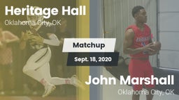 Matchup: Heritage Hall High vs. John Marshall  2020