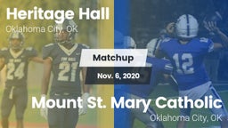 Matchup: Heritage Hall High vs. Mount St. Mary Catholic  2020