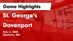 St. George's  vs Davenport Game Highlights - Feb. 6, 2020