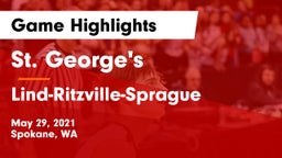 St. George's  vs Lind-Ritzville-Sprague Game Highlights - May 29, 2021