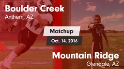 Matchup: Boulder Creek High vs. Mountain Ridge  2016