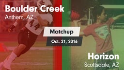 Matchup: Boulder Creek High vs. Horizon  2016