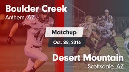 Matchup: Boulder Creek High vs. Desert Mountain  2016