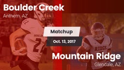 Matchup: Boulder Creek High vs. Mountain Ridge  2017