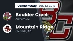 Recap: Boulder Creek  vs. Mountain Ridge  2017