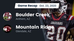 Recap: Boulder Creek  vs. Mountain Ridge  2020