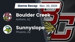 Recap: Boulder Creek  vs. Sunnyslope  2020