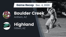 Recap: Boulder Creek  vs. Highland  2020