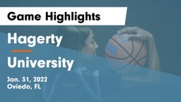 Hagerty  vs University Game Highlights - Jan. 31, 2022