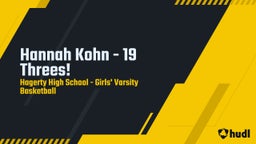 Hagerty girls basketball highlights Hannah Kohn - 19 Threes!