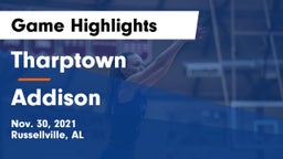 Tharptown  vs Addison Game Highlights - Nov. 30, 2021