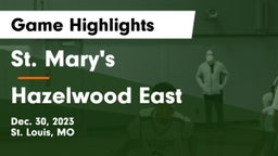 St. Mary's  vs Hazelwood East  Game Highlights - Dec. 30, 2023