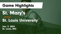 St. Mary's  vs St. Louis University  Game Highlights - Jan. 9, 2024