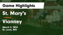 St. Mary's  vs Vianney  Game Highlights - March 5, 2024