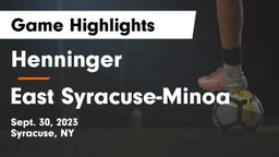 Henninger  vs East Syracuse-Minoa  Game Highlights - Sept. 30, 2023