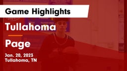 Tullahoma  vs Page  Game Highlights - Jan. 20, 2023