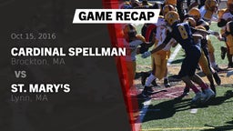 Recap: Cardinal Spellman  vs. St. Mary's  2016