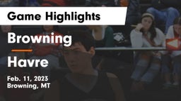 Browning  vs Havre  Game Highlights - Feb. 11, 2023