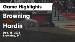 Browning  vs Hardin  Game Highlights - Dec. 15, 2023