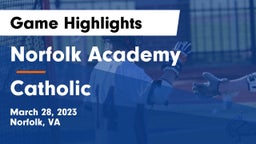 Norfolk Academy vs Catholic  Game Highlights - March 28, 2023