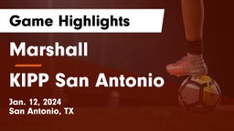 Marshall  vs KIPP San Antonio Game Highlights - Jan. 12, 2024