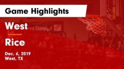 West  vs Rice  Game Highlights - Dec. 6, 2019