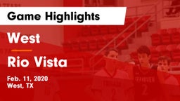 West  vs Rio Vista  Game Highlights - Feb. 11, 2020