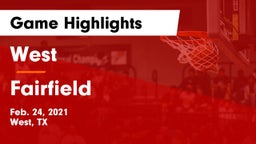 West  vs Fairfield  Game Highlights - Feb. 24, 2021