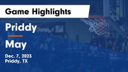 Priddy  vs May  Game Highlights - Dec. 7, 2023