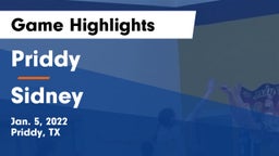 Priddy  vs Sidney  Game Highlights - Jan. 5, 2022