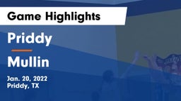 Priddy  vs Mullin Game Highlights - Jan. 20, 2022
