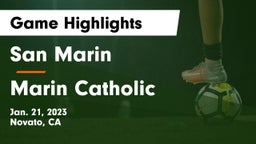 San Marin  vs Marin Catholic  Game Highlights - Jan. 21, 2023