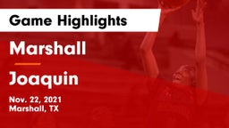Marshall  vs Joaquin  Game Highlights - Nov. 22, 2021
