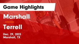 Marshall  vs Terrell  Game Highlights - Dec. 29, 2023
