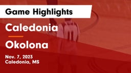 Caledonia  vs Okolona Game Highlights - Nov. 7, 2023