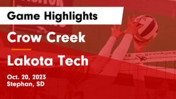 Crow Creek  vs Lakota Tech  Game Highlights - Oct. 20, 2023