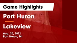 Port Huron  vs Lakeview  Game Highlights - Aug. 20, 2022