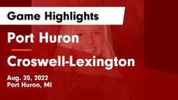 Port Huron  vs Croswell-Lexington  Game Highlights - Aug. 20, 2022