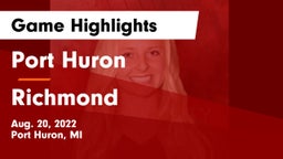 Port Huron  vs Richmond  Game Highlights - Aug. 20, 2022