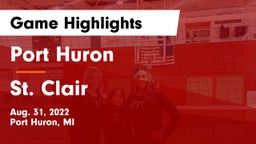 Port Huron  vs St. Clair  Game Highlights - Aug. 31, 2022