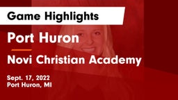Port Huron  vs Novi Christian Academy Game Highlights - Sept. 17, 2022