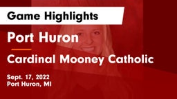 Port Huron  vs Cardinal Mooney Catholic  Game Highlights - Sept. 17, 2022